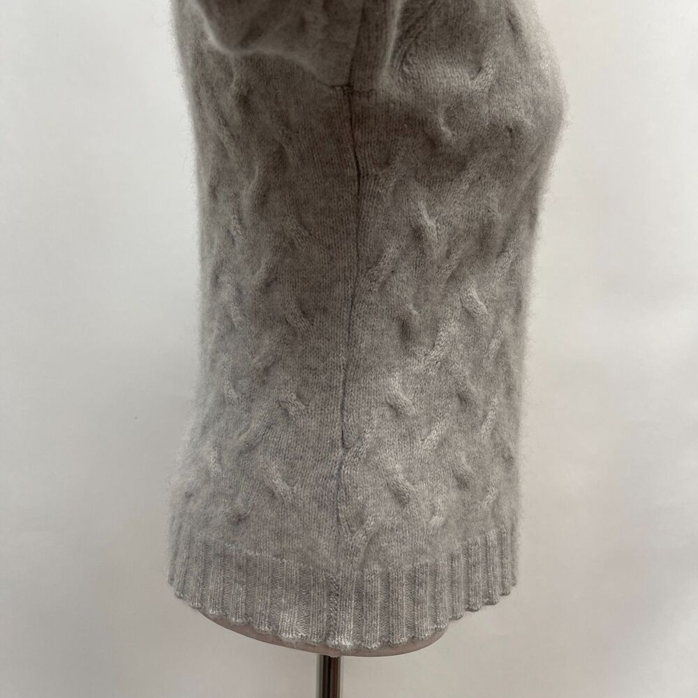 Talbots Sweater Small Medium Large Light Gray 100… - image 7